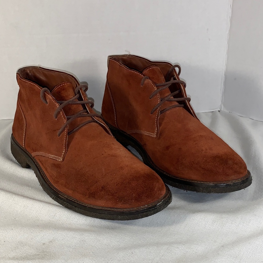 Johnston & Murphy Men's Brown Rust Suede Lace Up Chukka Boots